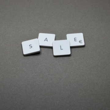 Tiles that spell out Sale